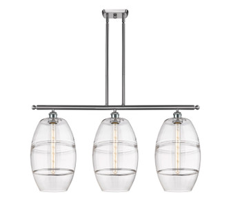 Ballston Three Light Island Pendant in Brushed Satin Nickel (405|516-3I-SN-G557-10CL)