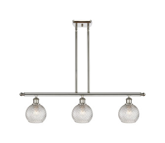 Ballston Three Light Island Pendant in Polished Nickel (405|516-3I-PN-G122C-6CL)