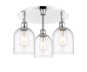 Ballston Three Light Flush Mount in Polished Chrome (405|516-3C-PC-G558-6CL)