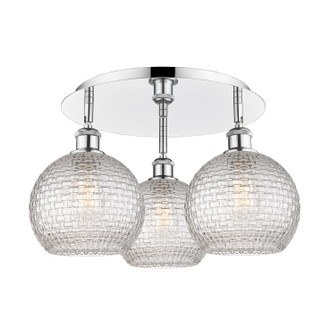 Ballston Three Light Semi-Flush Mount in Polished Chrome (405|516-3C-PC-G122C-8CL)