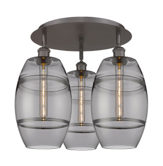 Ballston Three Light Semi-Flush Mount in Oil Rubbed Bronze (405|516-3C-OB-G557-8SM)