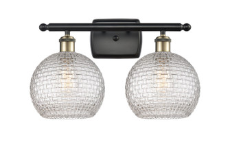 Ballston Two Light Bath Vanity in Black Antique Brass (405|516-2W-BAB-G122C-8CL)