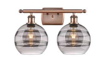 Ballston Two Light Bath Vanity in Antique Copper (405|516-2W-AC-G556-8SM)