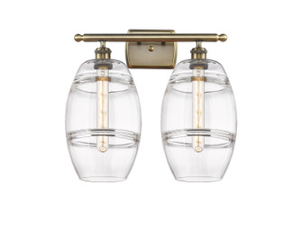 Ballston Two Light Bath Vanity in Antique Brass (405|516-2W-AB-G557-8CL)