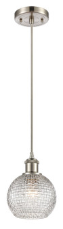 Ballston One Light Mini Pendant in Brushed Satin Nickel (405|516-1P-SN-G122C-6CL)