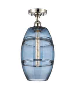 Ballston One Light Semi-Flush Mount in Polished Nickel (405|516-1C-PN-G557-8BL)