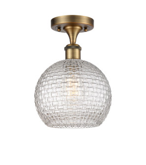 Ballston One Light Semi-Flush Mount in Brushed Brass (405|516-1C-BB-G122C-8CL)