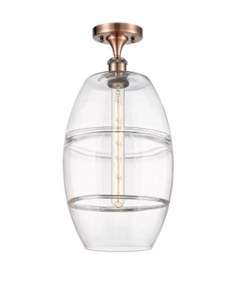 Ballston One Light Semi-Flush Mount in Antique Copper (405|516-1C-AC-G557-10CL)