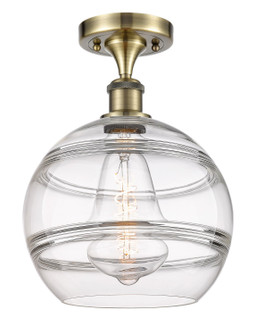 Ballston One Light Semi-Flush Mount in Antique Brass (405|516-1C-AB-G556-10CL)