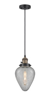 Franklin Restoration One Light Mini Pendant in Black Antique Brass (405|201CSW-BAB-G165)