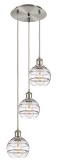 Ballston Three Light Pendant in Brushed Satin Nickel (405|113B-3P-SN-G556-6CL)