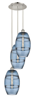 Ballston Three Light Pendant in Polished Nickel (405|113B-3P-PN-G557-8BL)