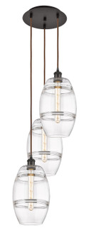 Ballston Three Light Pendant in Oil Rubbed Bronze (405|113B-3P-OB-G557-8CL)