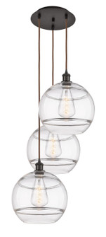 Ballston Three Light Pendant in Oil Rubbed Bronze (405|113B-3P-OB-G556-12CL)