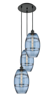 Ballston Three Light Pendant in Matte Black (405|113B-3P-BK-G557-8BL)