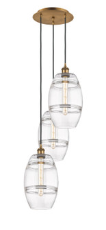 Ballston Three Light Pendant in Brushed Brass (405|113B-3P-BB-G557-8CL)