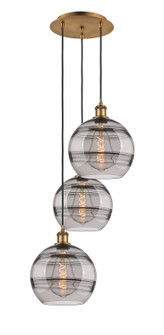 Ballston Three Light Pendant in Brushed Brass (405|113B-3P-BB-G556-10SM)