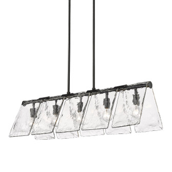 Serenity BLK Five Light Linear Pendant in Matte Black (62|6072-LP BLK-HWG)