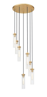 Beau Seven Light Chandelier in Rubbed Brass (224|740P-7R-RB)