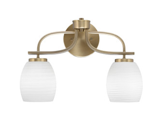 Cavella Two Light Bath Bar in New Age Brass (200|3912-NAB-615)