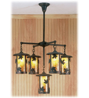 Fulton Five Light Chandelier in Craftsman Brown (57|51995)