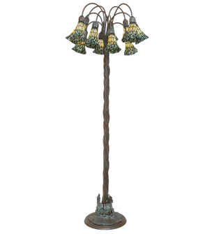 Stained Glass Pond Lily 12 Light Floor Lamp in Bronze (57|262126)