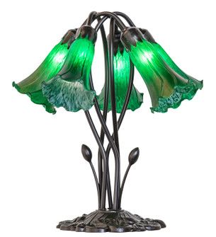 Green Five Light Table Lamp in Mahogany Bronze (57|262219)