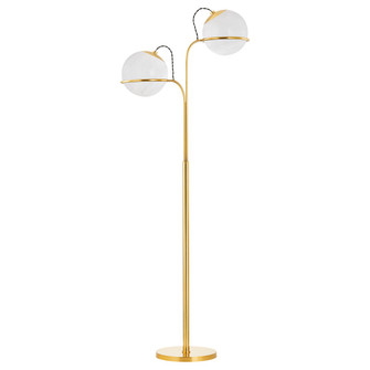 Hingham Two Light Floor Lamp in Aged Brass (70|L3968-AGB)