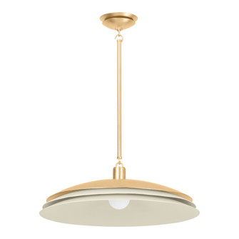 Oneida One Light Pendant in Vintage Gold Leaf/Soft Sand (70|1272-VGL/SSD)