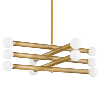 Pienza Ten Light Chandelier in Vintage Brass (68|373-50-VB)