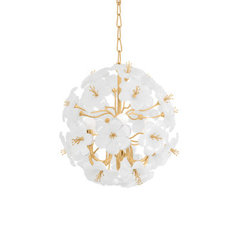 Hygea Six Light Chandelier in Gold Leaf (68|367-22-GL)