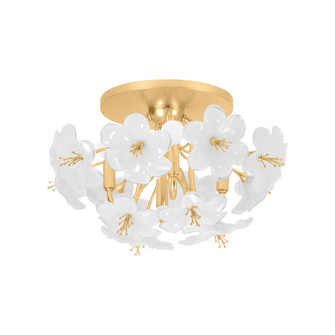 Hygea Four Light Flush Mount in Gold Leaf (68|367-04-GL)