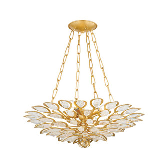 Vittoria Four Light Chandelier in Gold Leaf (68|363-24-GL)