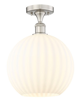 Edison One Light Semi-Flush Mount in Brushed Satin Nickel (405|616-1F-SN-G1217-12WV)