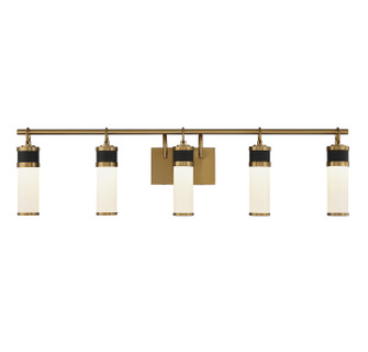 Abel LED Bathroom Vanity in Matte Black w/Warm Brass (51|8-1638-5-143)