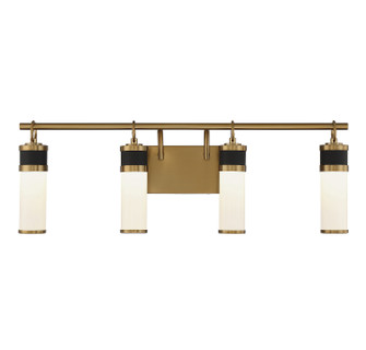 Abel LED Bathroom Vanity in Matte Black w/Warm Brass (51|8-1638-4-143)