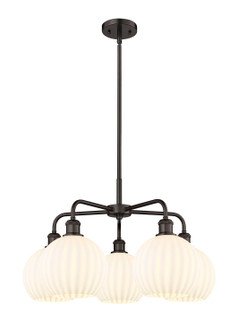 Downtown Urban LED Chandelier in Oil Rubbed Bronze (405|516-5CR-OB-G1217-8WV)