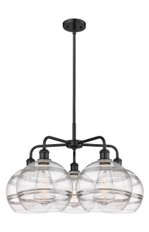 Downtown Urban LED Chandelier in Matte Black (405|516-5CR-BK-G556-10CL)