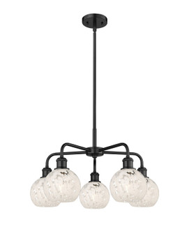 Ballston Five Light Chandelier in Matte Black (405|516-5CR-BK-G1216-6WM)