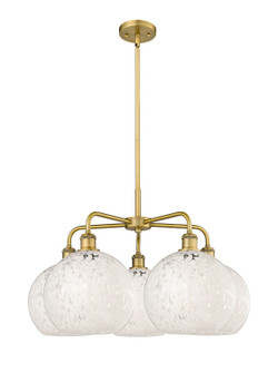 Downtown Urban LED Chandelier in Brushed Brass (405|516-5CR-BB-G1216-10WM)
