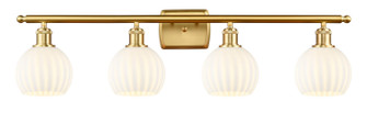 Ballston LED Bath Vanity in Satin Gold (405|516-4W-SG-G1217-6WV)