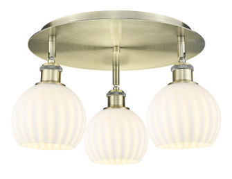 Ballston LED Flush Mount in Antique Brass (405|516-3C-AB-G1217-6WV)