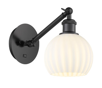 Ballston LED Wall Sconce in Matte Black (405|317-1W-BK-G1217-6WV)