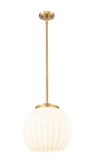 Franklin Restoration LED Pendant in Brushed Brass (405|221-1S-BB-G1217-14WV)