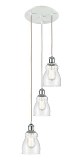 Ballston LED Pendant in White Polished Chrome (405|113B-3P-WPC-G394)