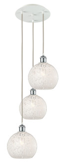 Ballston LED Pendant in White Polished Chrome (405|113B-3P-WPC-G1216-8WM)