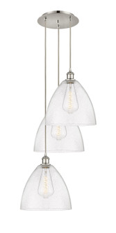 Ballston Three Light Pendant in Brushed Satin Nickel (405|113B-3P-SN-GBD-122)