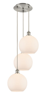 Ballston Three Light Pendant in Brushed Satin Nickel (405|113B-3P-SN-G121-10)