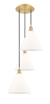 Ballston Three Light Pendant in Satin Gold (405|113B-3P-SG-GBC-124)
