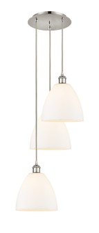 Ballston Three Light Pendant in Polished Nickel (405|113B-3P-PN-GBD-91)